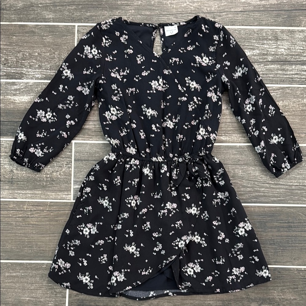 Abercrombie Kids Black Floral Dress